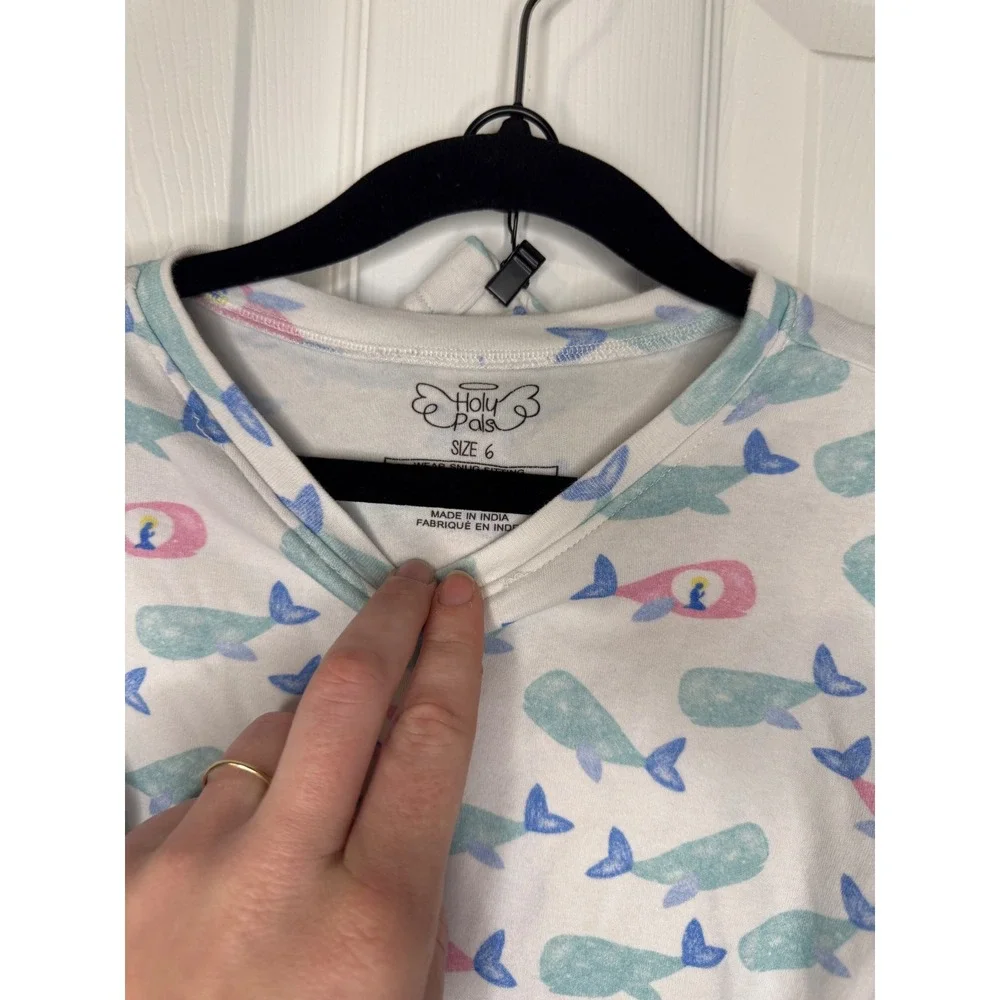 Holy Pals Jonah and the Whale Kids Pajama Set Size 6 PJ Set 100% Cotton